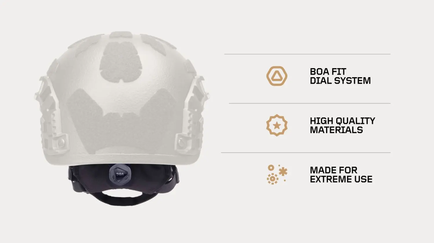 Boa fit Atlas Ballistic Helmet Level IIIA